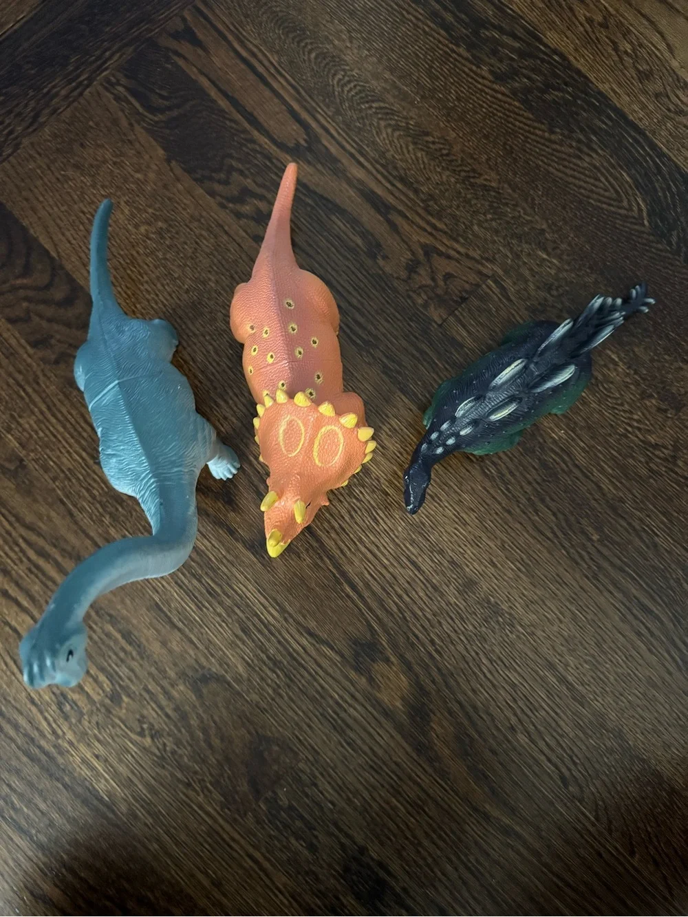 Bundle of 3 Plastic Toy Dinosaurs
